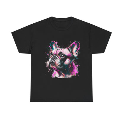 Womens Colourful French Bulldog artistic T-shirt