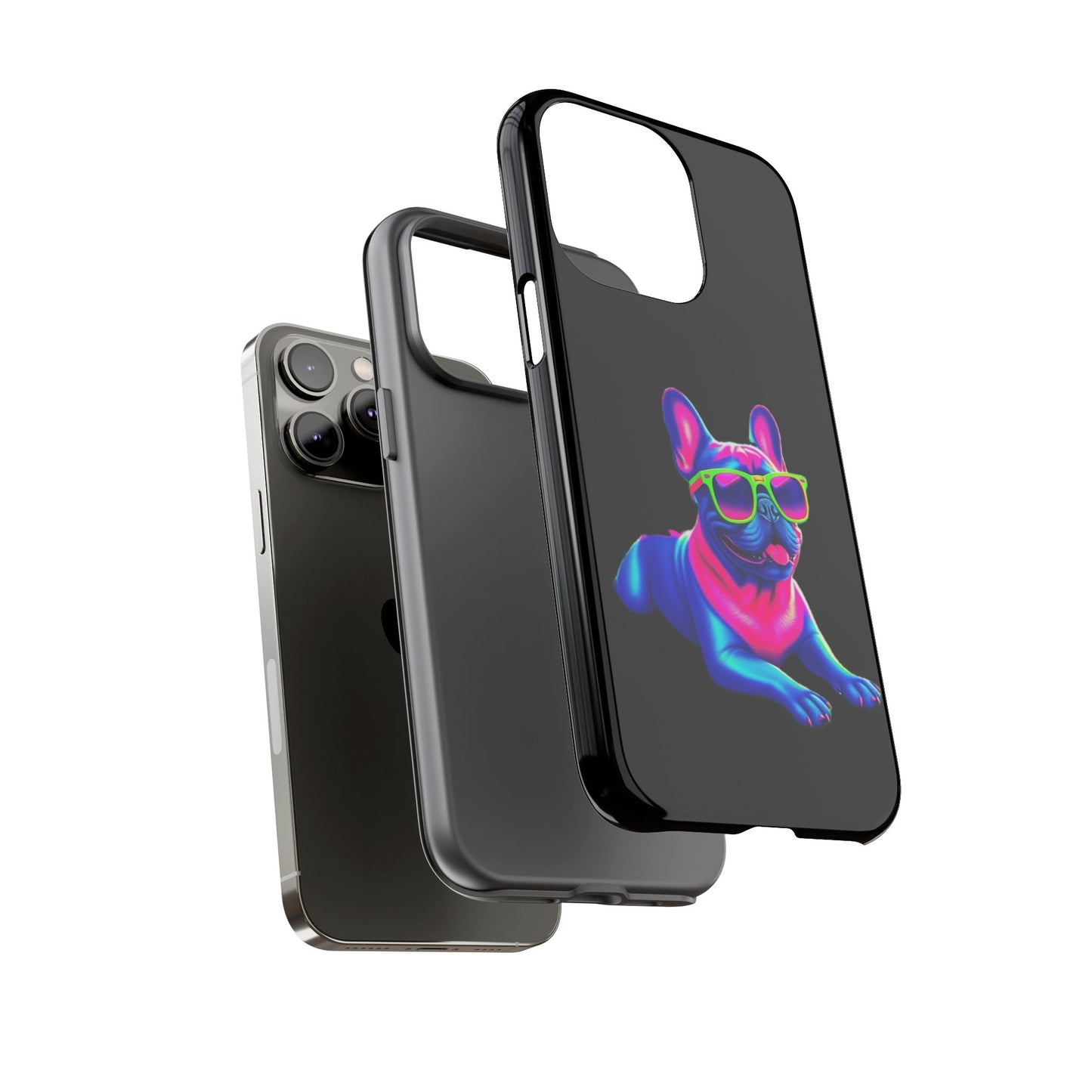 Neon French Bulldog phone case