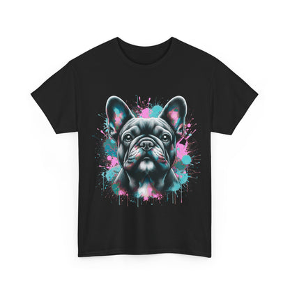 Womens Colourful French Bulldog artistic T-shirt