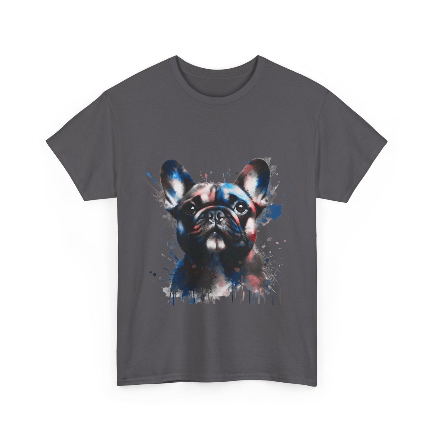 Mens Colourful French Bulldog artistic T-shirt