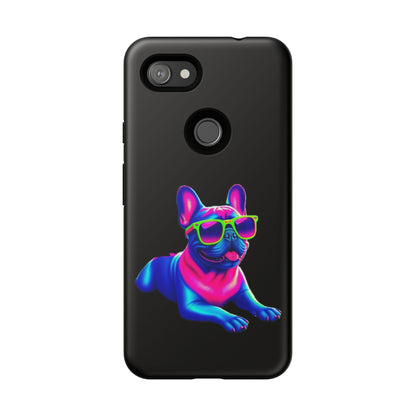 Neon French Bulldog phone case