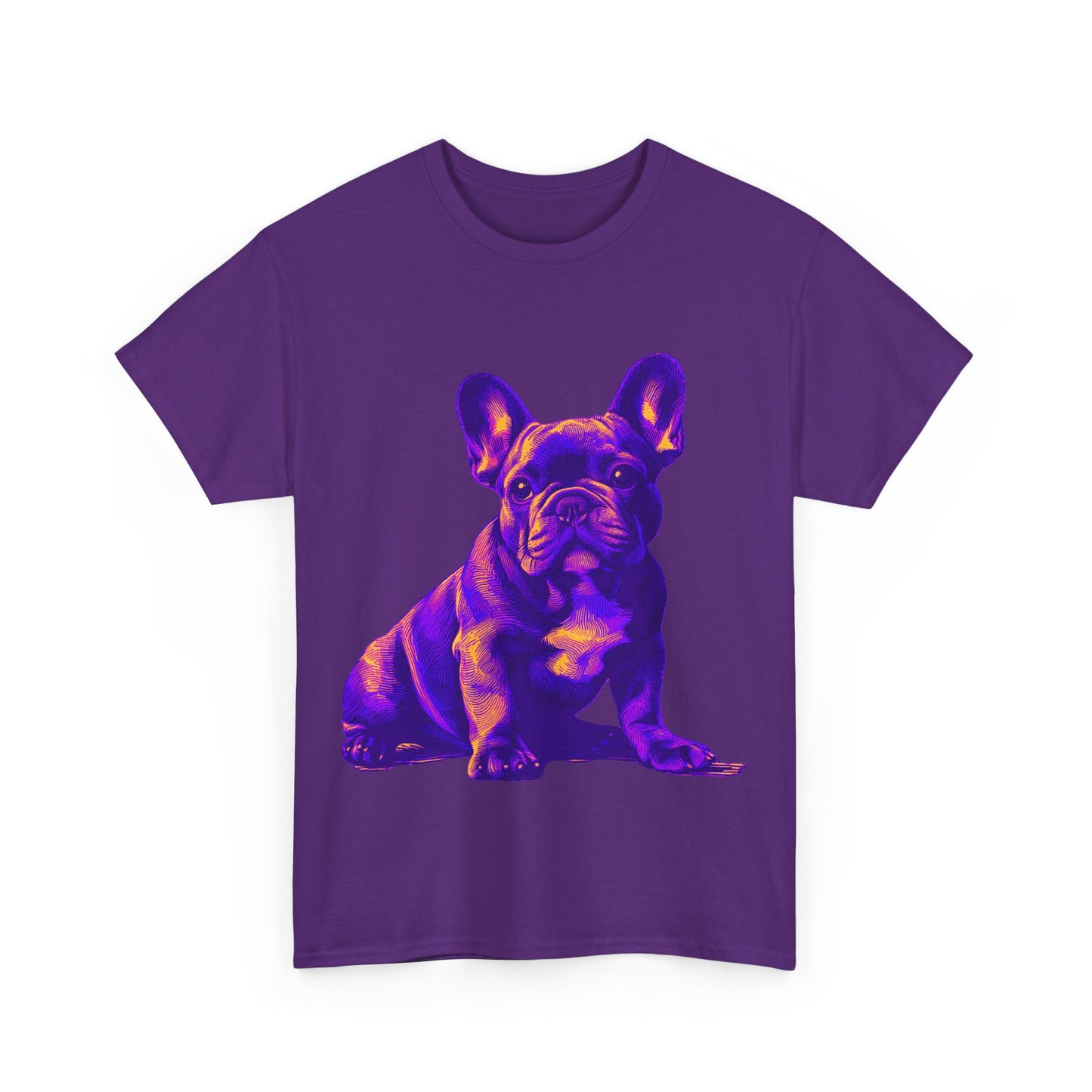 Womens Colourful French Bulldog artistic T-shirt