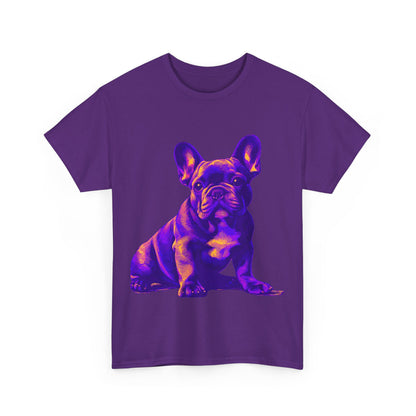 Womens Colourful French Bulldog artistic T-shirt