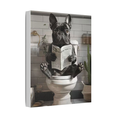 French Bulldog Bathroom Canvas