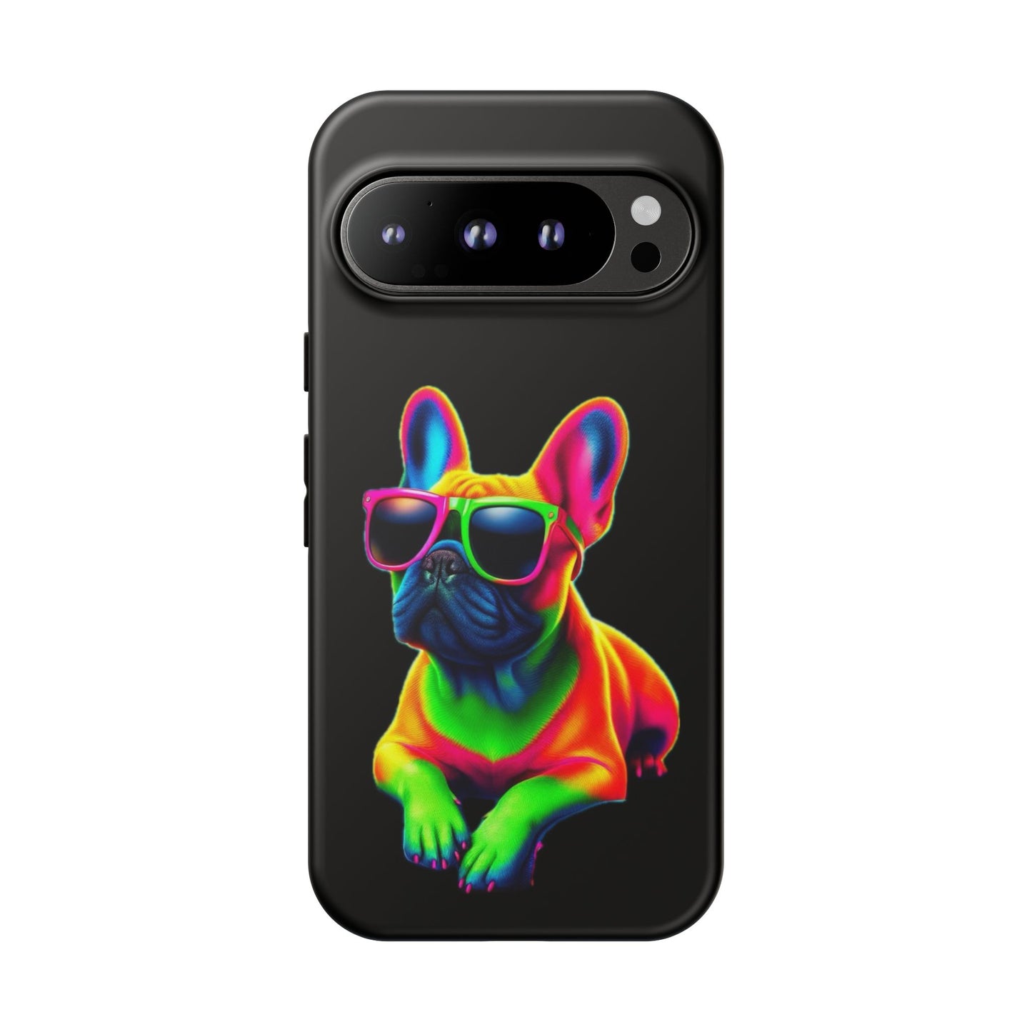 Neon French Bulldog phone case