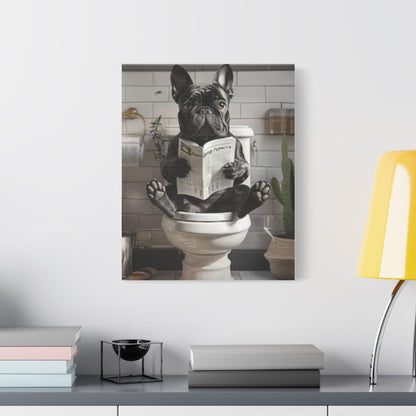 French Bulldog Bathroom Canvas