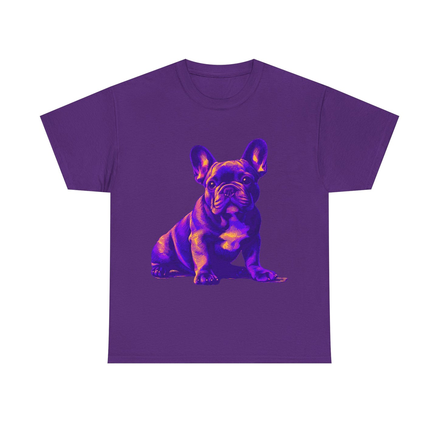 Womens Colourful French Bulldog artistic T-shirt