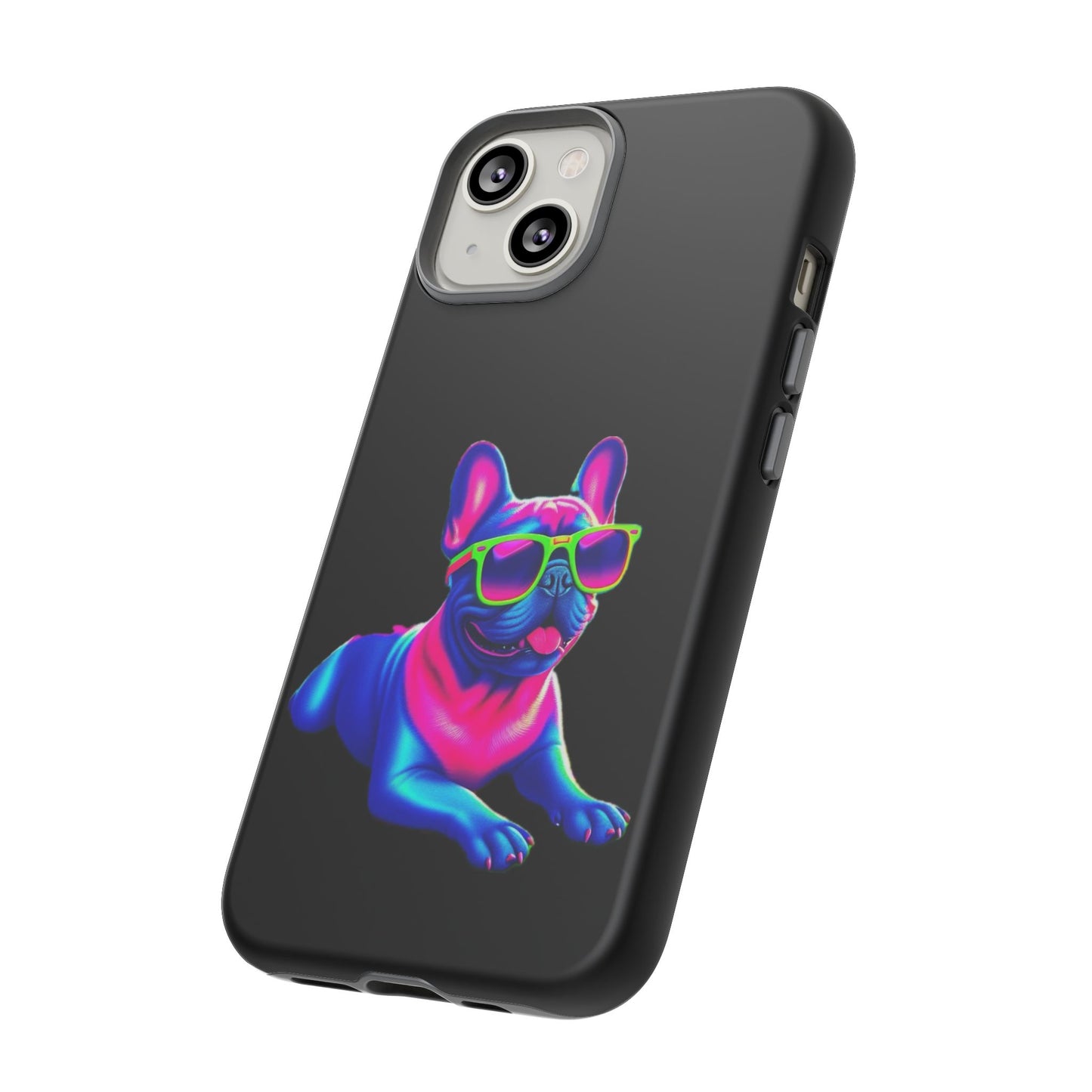 Neon French Bulldog phone case