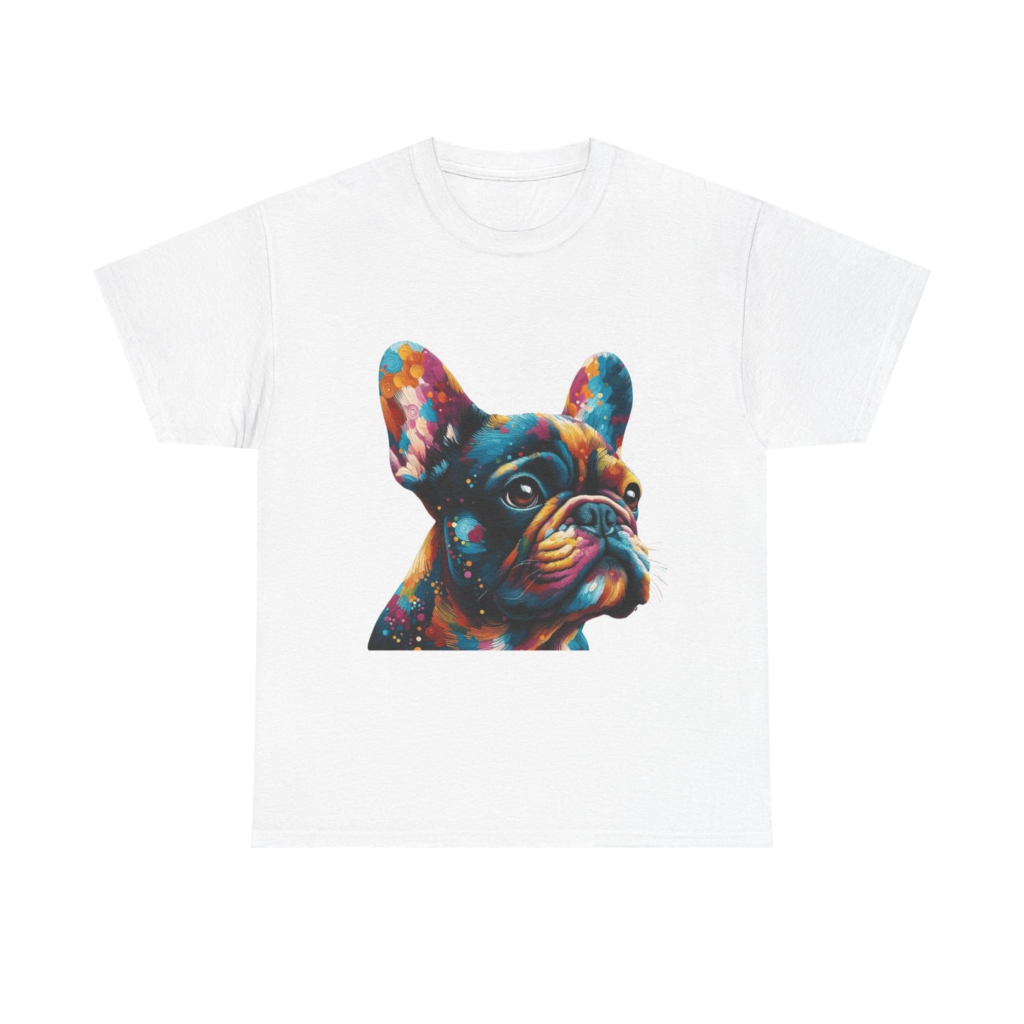 Mens Colourful French Bulldog artistic T-shirt