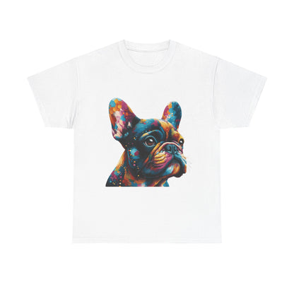 Mens Colourful French Bulldog artistic T-shirt
