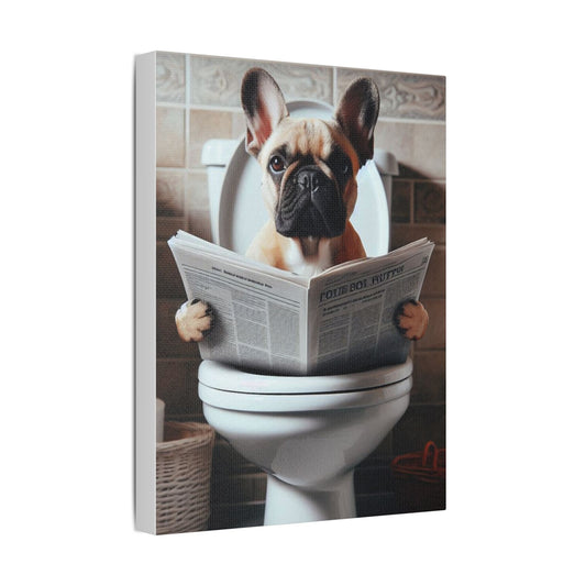 French Bulldog Bathroom Canvas