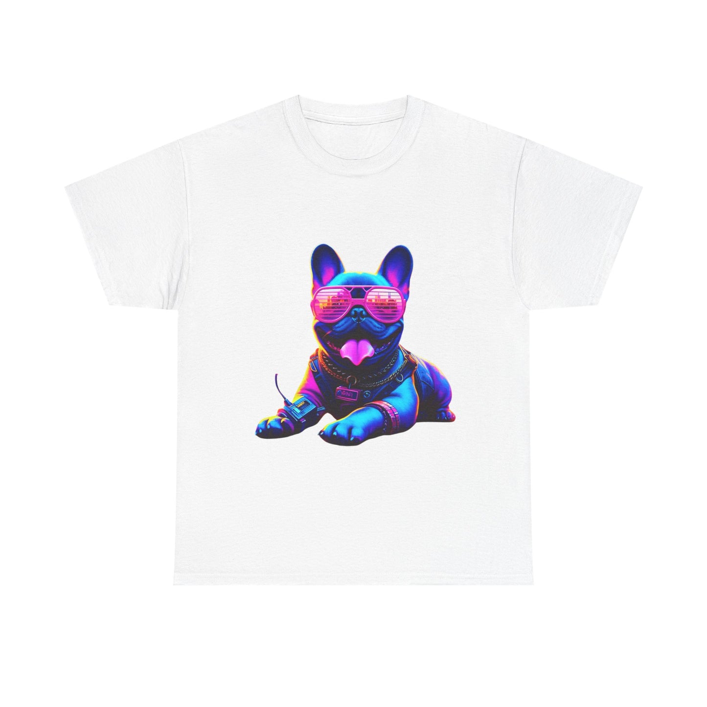Womens neon French Bulldog T-shirt