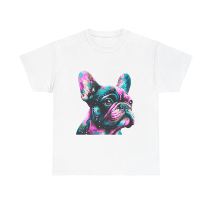 Womens Colourful French Bulldog artistic T-shirt
