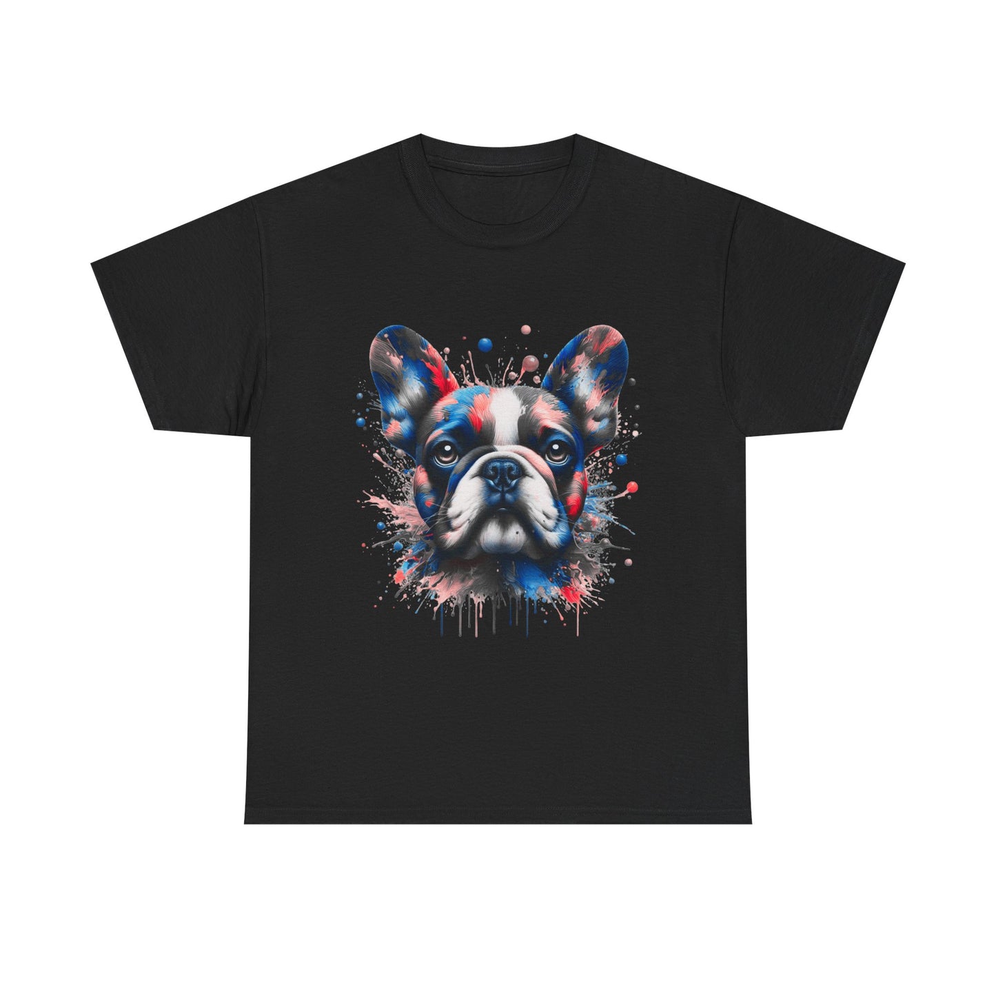 Mens Colourful French Bulldog artistic T-shirt