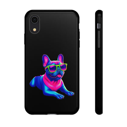 Neon French Bulldog phone case