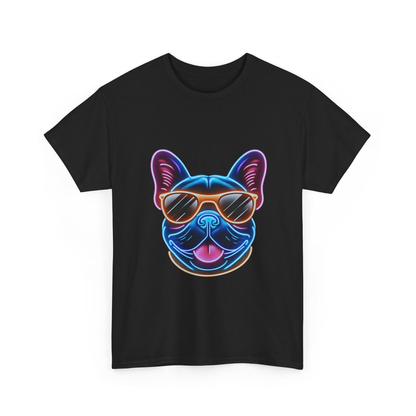 Mens neon French Bulldog T-shirt