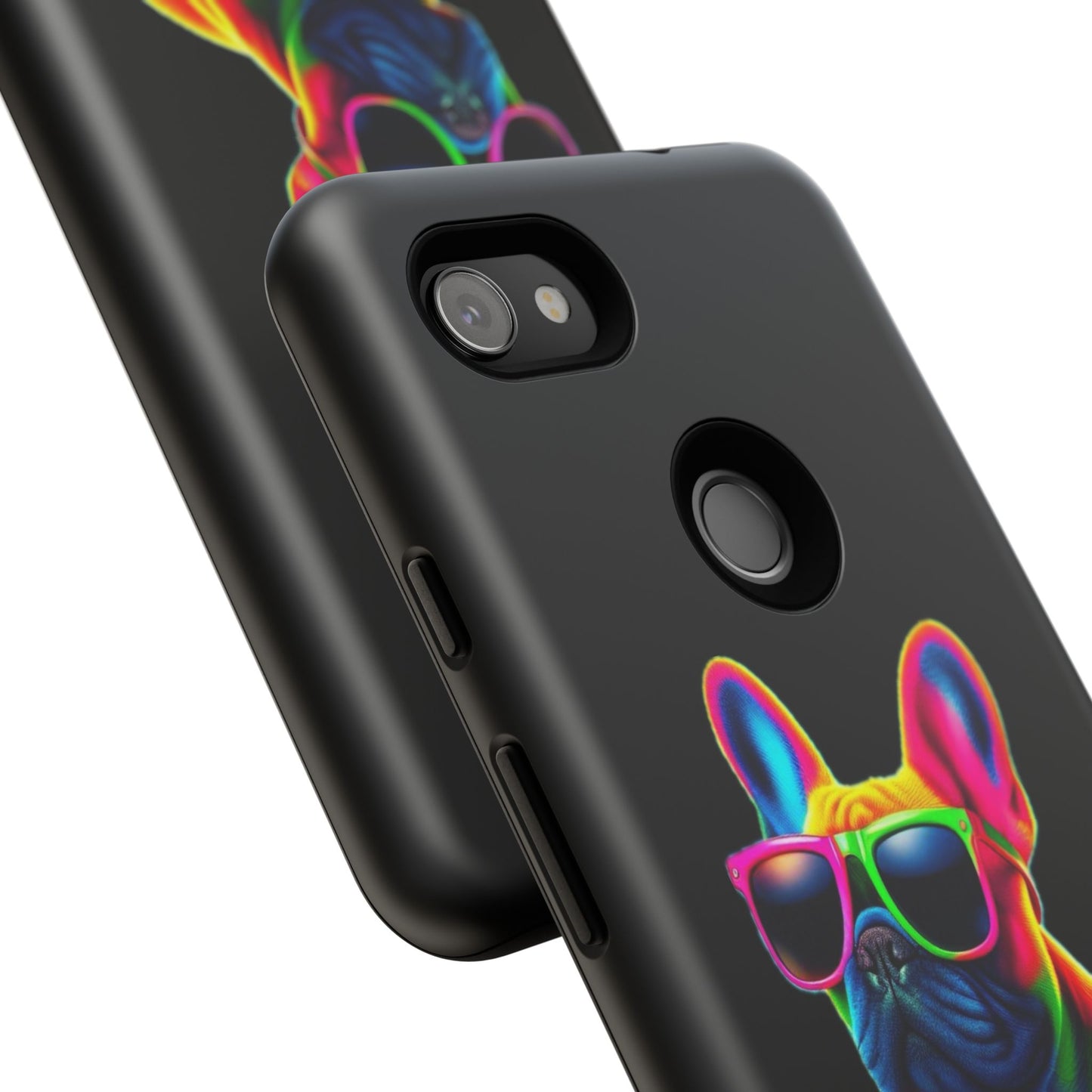 Neon French Bulldog phone case