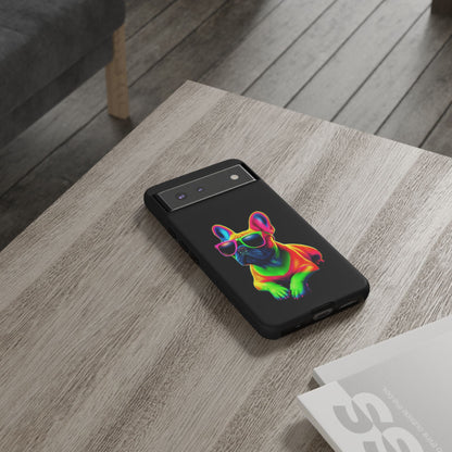 Neon French Bulldog phone case