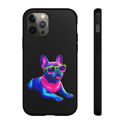 Neon French Bulldog phone case