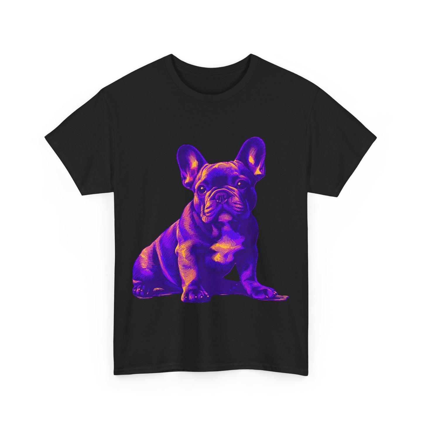 Womens Colourful French Bulldog artistic T-shirt
