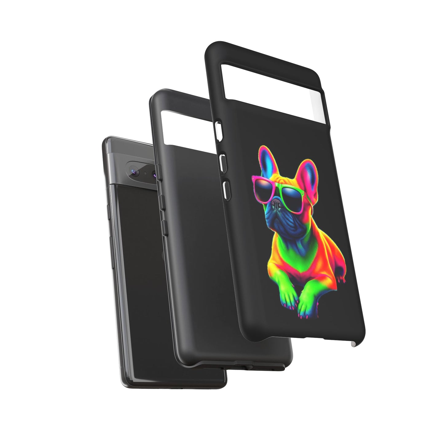 Neon French Bulldog phone case