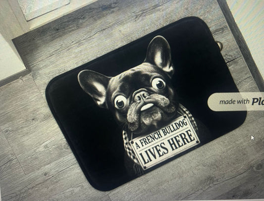 Funny French Bulldog Doormat